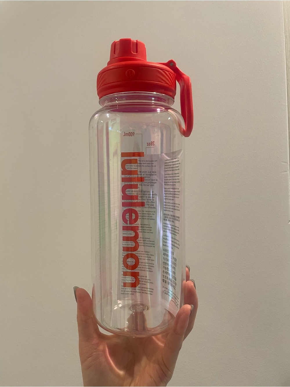 NWT Lululemon Clear 32oz Water Bottle